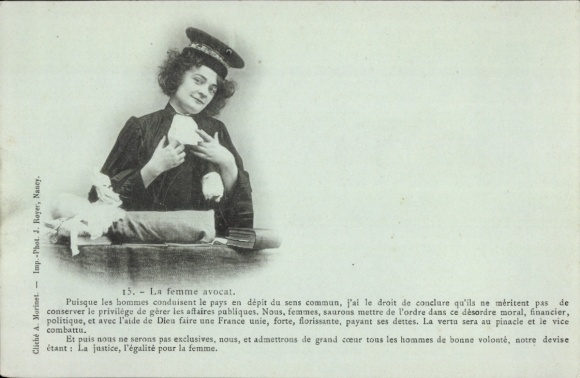 Postcard lawyer, court hearing, baby