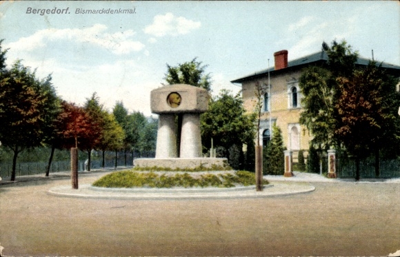 Ak Hamburg Bergedorf, Bismarck-monument