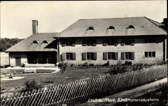 Postcard Lindow in the Mark, children&#39;s convalescent home