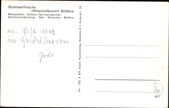 Ak Schöna Sächsische Schweiz, Kaiserkrone, Panorama vom Ort