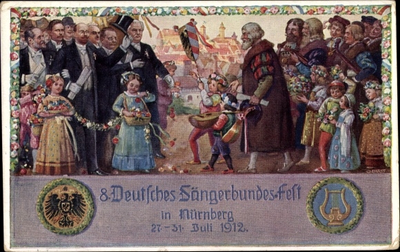 Artist PC Durst, J., Nuremberg in Middle Franconia, 8th German Singers&#39; Festival 1912