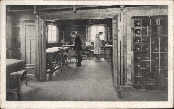 Ak Düsseldorf, Gesolei 1926, jeugdherberg, binnenaanzicht van het dagverblijf