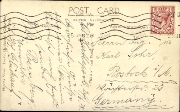 Postcard Hartlepool Durham England, swimming pool, promenade, Cliff Gardens, lighthouse