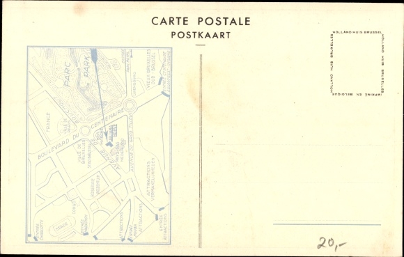 Postcard Brussels, World Exhibition 1935, Nederlandsche Kaas en Boter Fromage and Beurre de Hollande