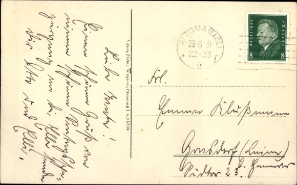 Postcard Hamburg Altona Nienstedten, Restaurant Elbschloss Brewery