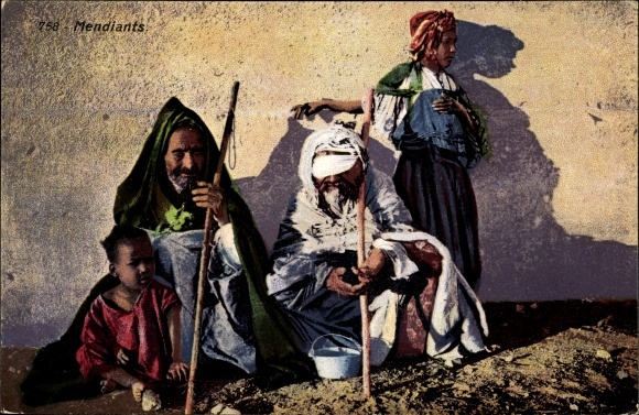 Postcard Maghreb, Mendiants, Lehnert &amp; Landrock 758