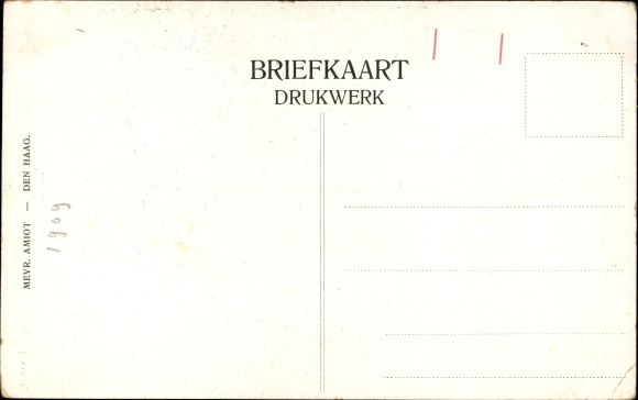 Postcard Prof. Kouwer, genetics expert in the Blijde Verwachting van de Koninklijke family