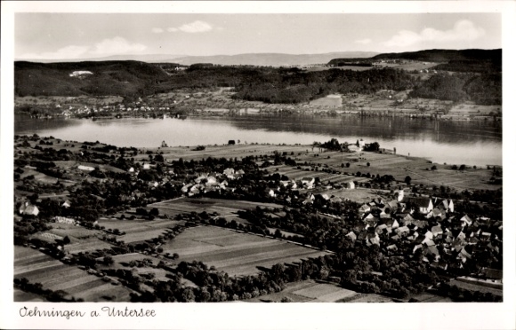 Ak Oehningen Öhningen am Untersee Baden, luchtfoto