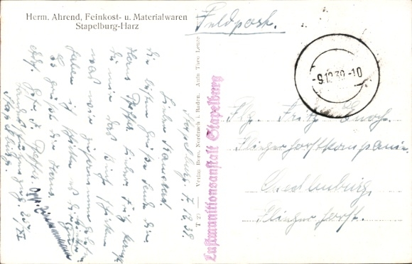 Postcard Stapelburg Nordharz Saxony Anhalt, Panorama