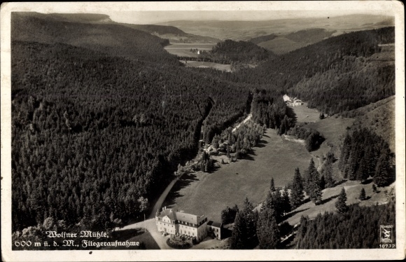 PC Crottendorf in the Ore Mountains, Wolfner Mühle, aerial photo