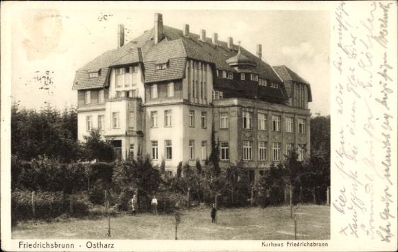 Postcard Friedrichsbrunn Thale in the Harz, Kurhaus