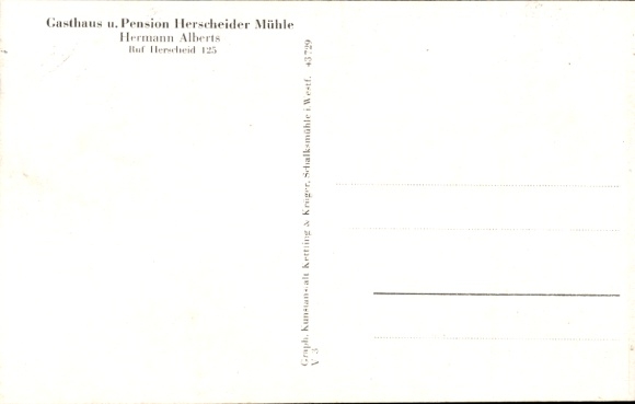 Postcard Herscheid in Sauerland, Pension Herscheider Mühle