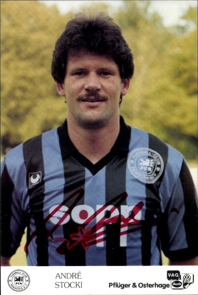 Autograph card footballer André Stocki, FC Remscheid, autograph