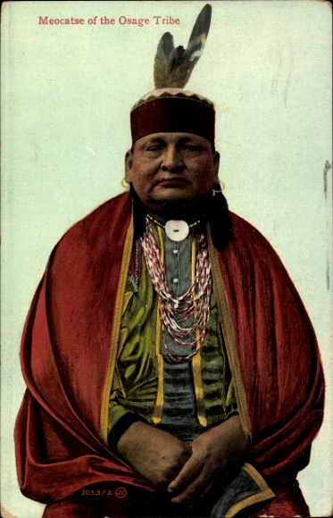 Postcard Meocatse of the Osage Tribe, Native American