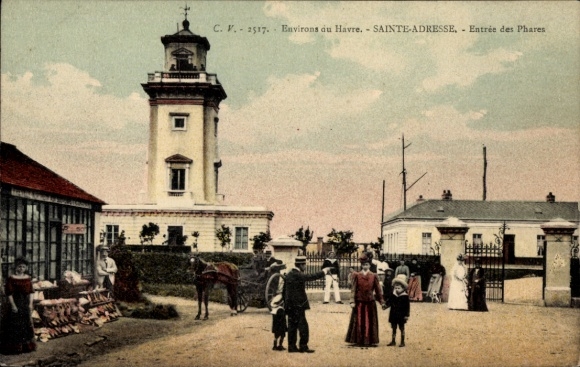 Ak Sainte Adresse Seine Maritime, Entree des Phares