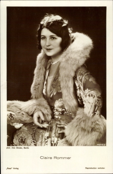 KP aktorka Claire Rommer, portret