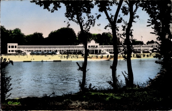 Postcard Villennes sur Seine Yvelines, Plage