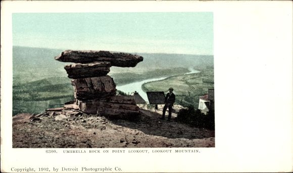 Ak Lookout Mountain Tennessee USA, Umbrella Rock am Point Lookout