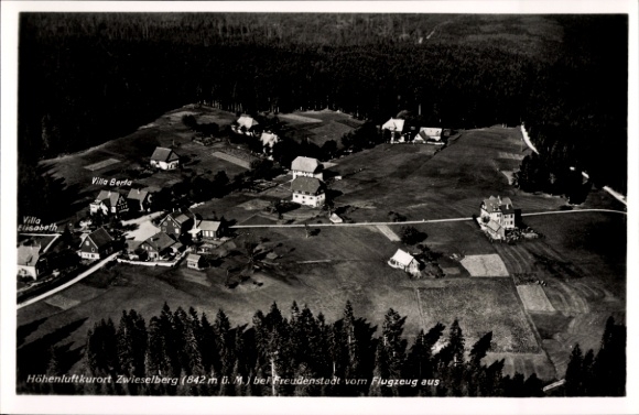 Ak Zwieselberg Alpirsbach im Schwarzwald, Fliegeraufnahme