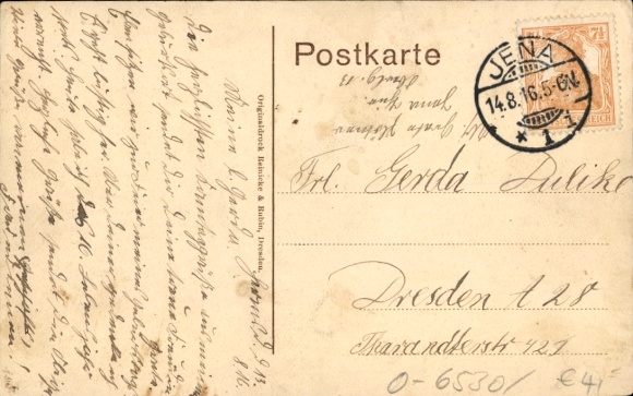 Postcard Hermsdorf (SA Saxony Altenburg) Thuringia, Town Hall