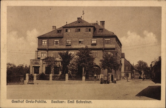 Ak Pohlitz Greiz in Thüringen, Gasthof