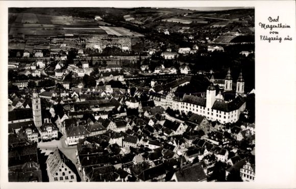 Postcard Bad Mergentheim in Tauberfranken, aerial photograph