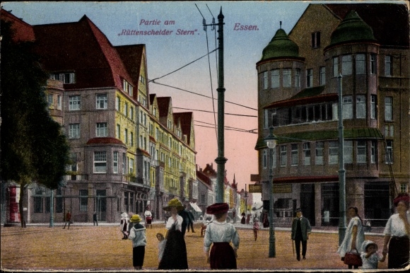 Postcard Essen in the Ruhr area, Rüttenscheider Stern