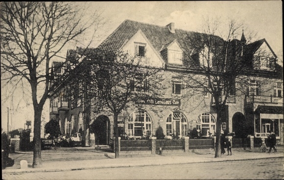 Postcard Hamburg Eimsbüttel Lokstedt, Restaurant and Cafe Zum Landhaus, Steindamm 45