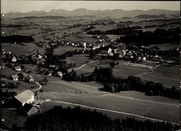 Ak Heimenkirch im Allgäu, Fliegeraufnahme