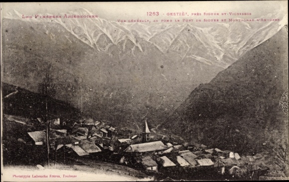 KP Gestiès Ariège, Vue generale, Port de Siguee et Montagnes d'Andorre