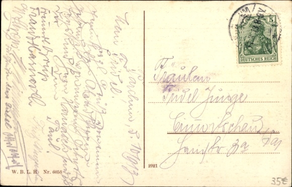 Postcard Parchim in Mecklenburg, station hotel, mooring for rowing and motor boats