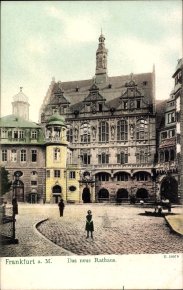 Postcard Frankfurt am Main, New Town Hall