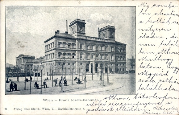 Postcard Vienna 9 Alsergrund Austria, Franz Josefs Bahnhof