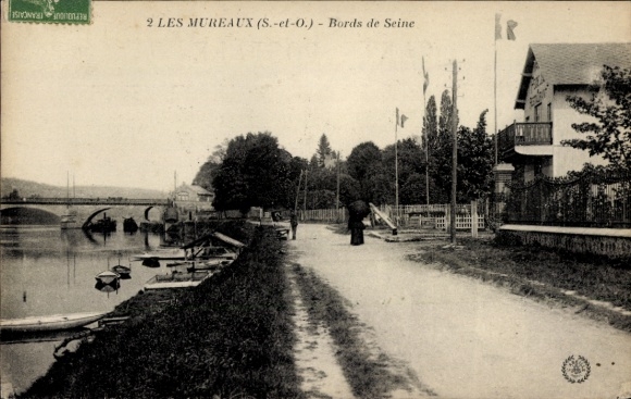 Ak Les Mureaux Yvelines, Ufer der Seine