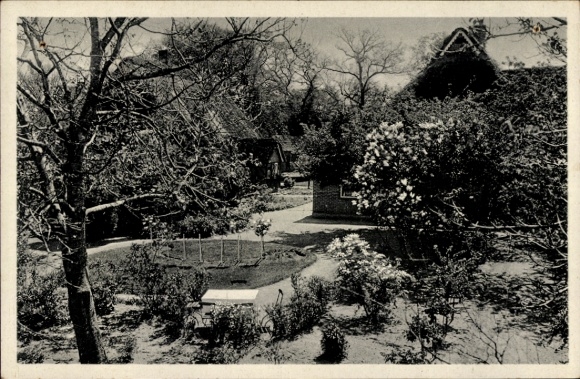 Ak Fuhlendorf in Holstein, Gastwirtschaft Kroghoff, Garten