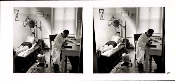 Stereo Raumbild Foto "Die NS-Musterbetriebe" 1937-38 Nr. 75 Buchdruckerei Leopold Kell KG