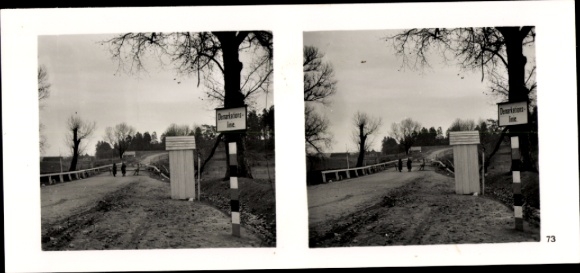 Stereo spatial image photo "The Leader's Soldiers in the Field", No. 73, demarcation line by Augustow