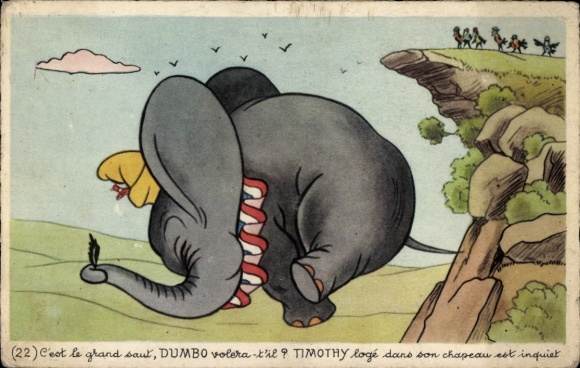 Künstler Ak Walt Disney, Dumbo, Timothy