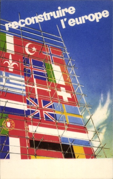 Artist Postcard Wijss, Alban, Le plan Marshall pour reconstruire l'Europe, Marshall Plan