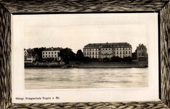 Präge Passepartout Ak Engers Neuwied am Rhein, Königliche Kriegsschule
