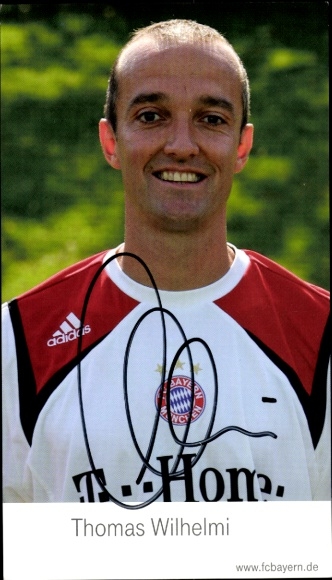 Autograph card Thomas Wilhelmi, rehabilitation and fitness trainer, FC Bavaria Munich, T-Home, autograph