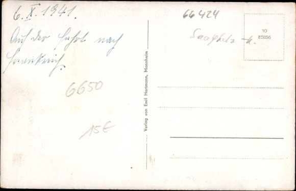 Ak Homburg in Saarland, Adolf Hitler Strasse, apotheek, Hügelberger groothandel, winkels