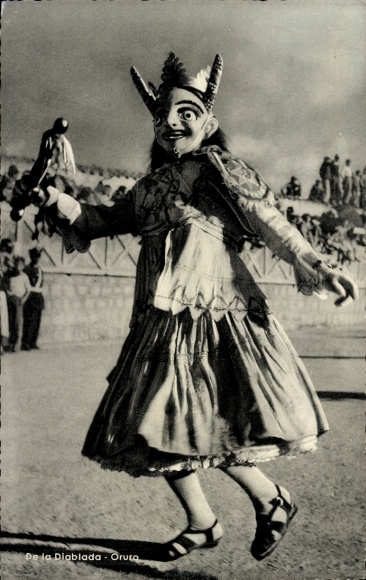 Ak Oruro Bolivia, De la Diablada, China Sapay, folklore danser met masker