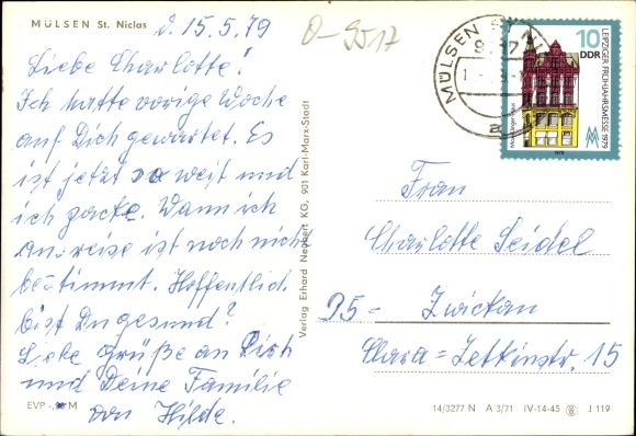 Ak St. Niclas Mülsen Sachsen, Gesamtansicht