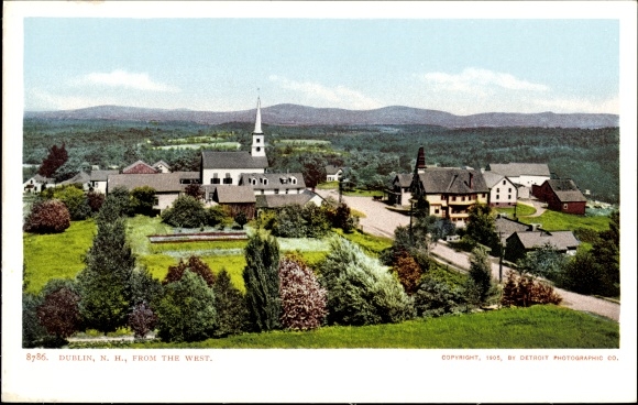 Ak Dublin Van Newhampshire de V.S., Panorama van het Westen