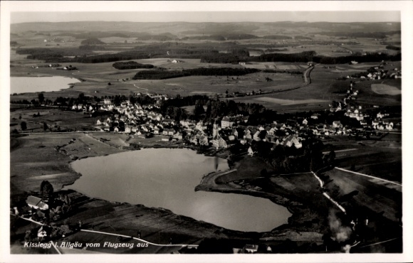 Postcard Kißlegg in Allgäu, aerial photograph