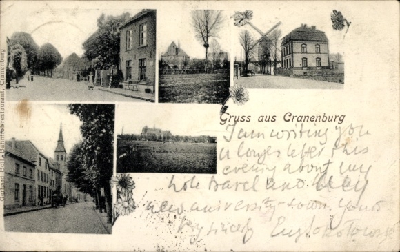 Postcard Cranenburg Kranenburg on the Lower Rhine, various buildings, street view, greetings from nostalgia