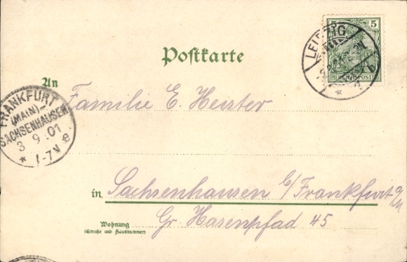 Chromo-Litho Leipzig in Saxony, views of Auerbach's Cellar, witch's kitchen, Faust legend