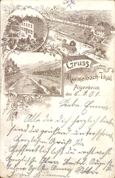 Chromo-Litho Wuppertal in North Rhine Westphalia, Murmelbachtal, Pilgerheim