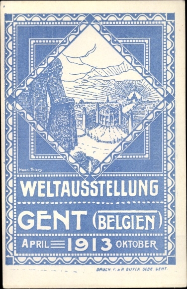 Artist PC Gand Gent East Flanders, World Exhibition 1913